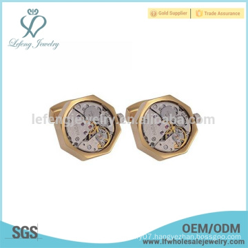 Top selling watch mechanism cufflinks,brass cufflink jewelry